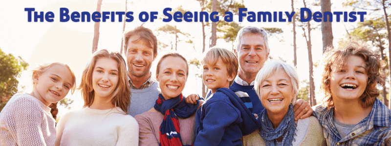 Large family smiling and laughing outside