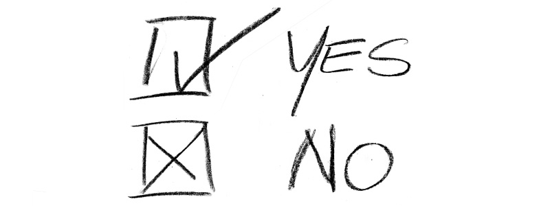 yes and no checkboxes