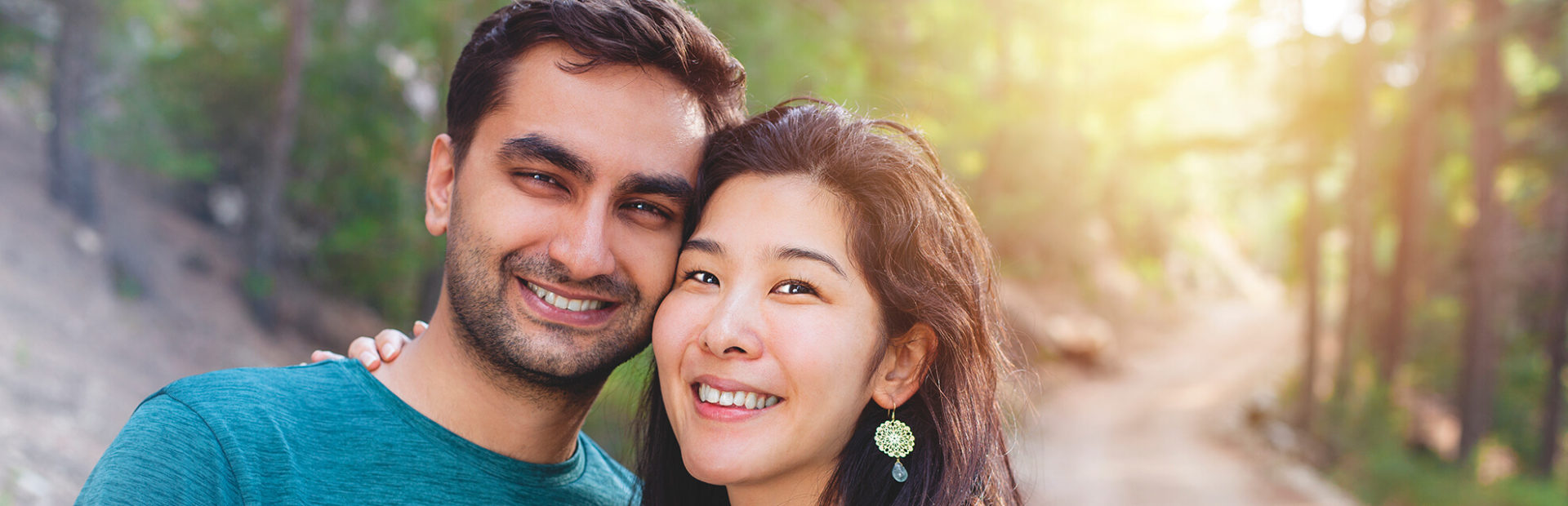 happy, smiling couple